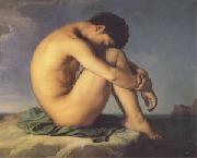 Young Man Beside the Sea A study (mk05)  Hippolyte Flandrin